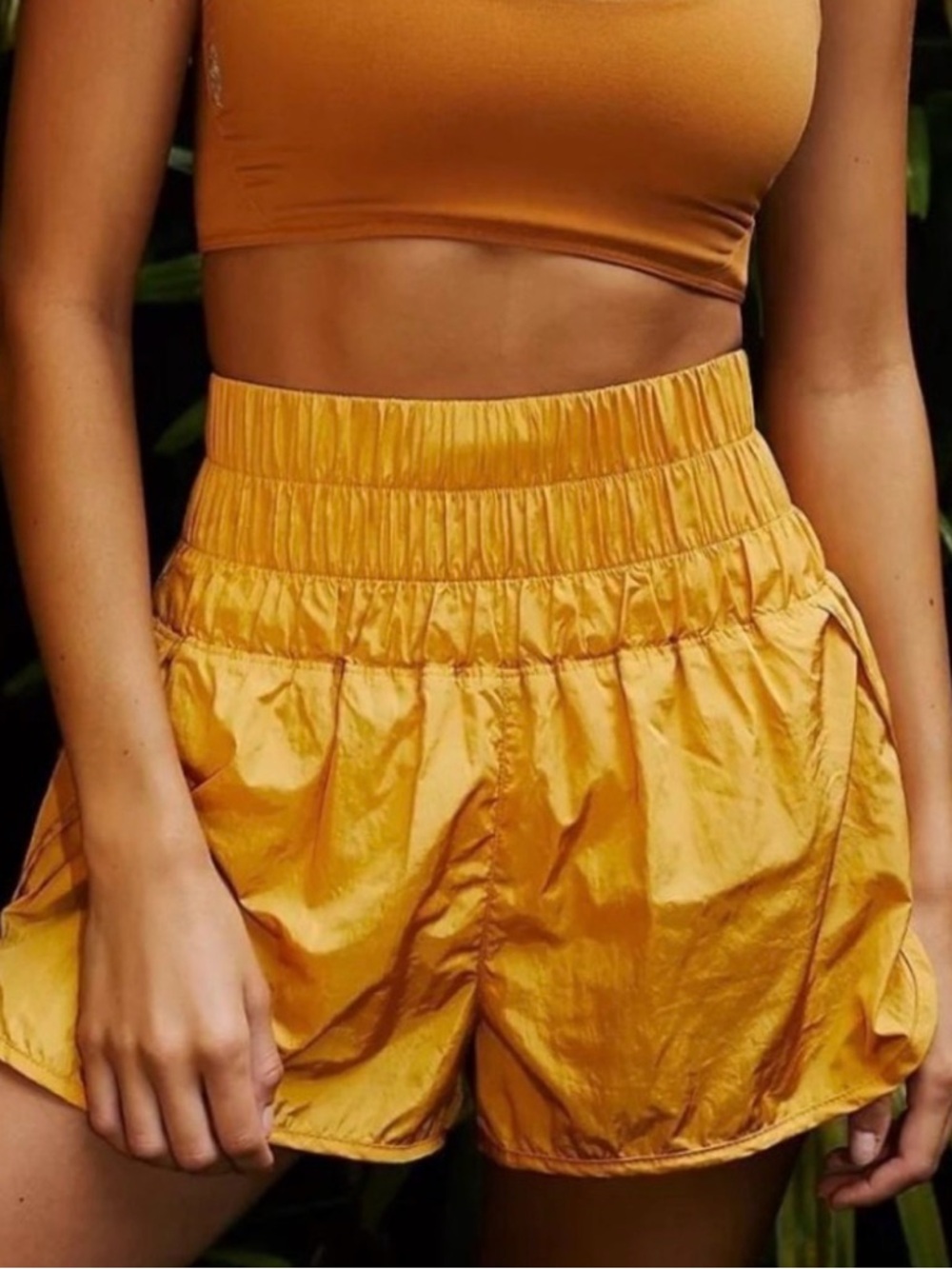 FP Movement The Way Home Shorts Size XS Mustard Yellow Free People